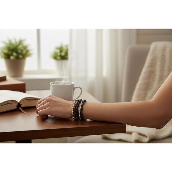 Multi-strand beaded bracelet 6.5” - Picture 3 of 6